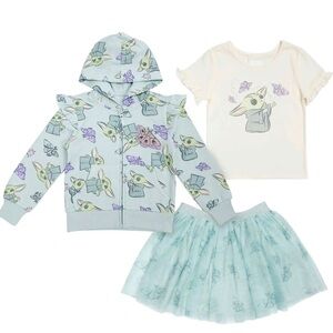 Disney Kids 3 Piece Set With Tutu Size 5